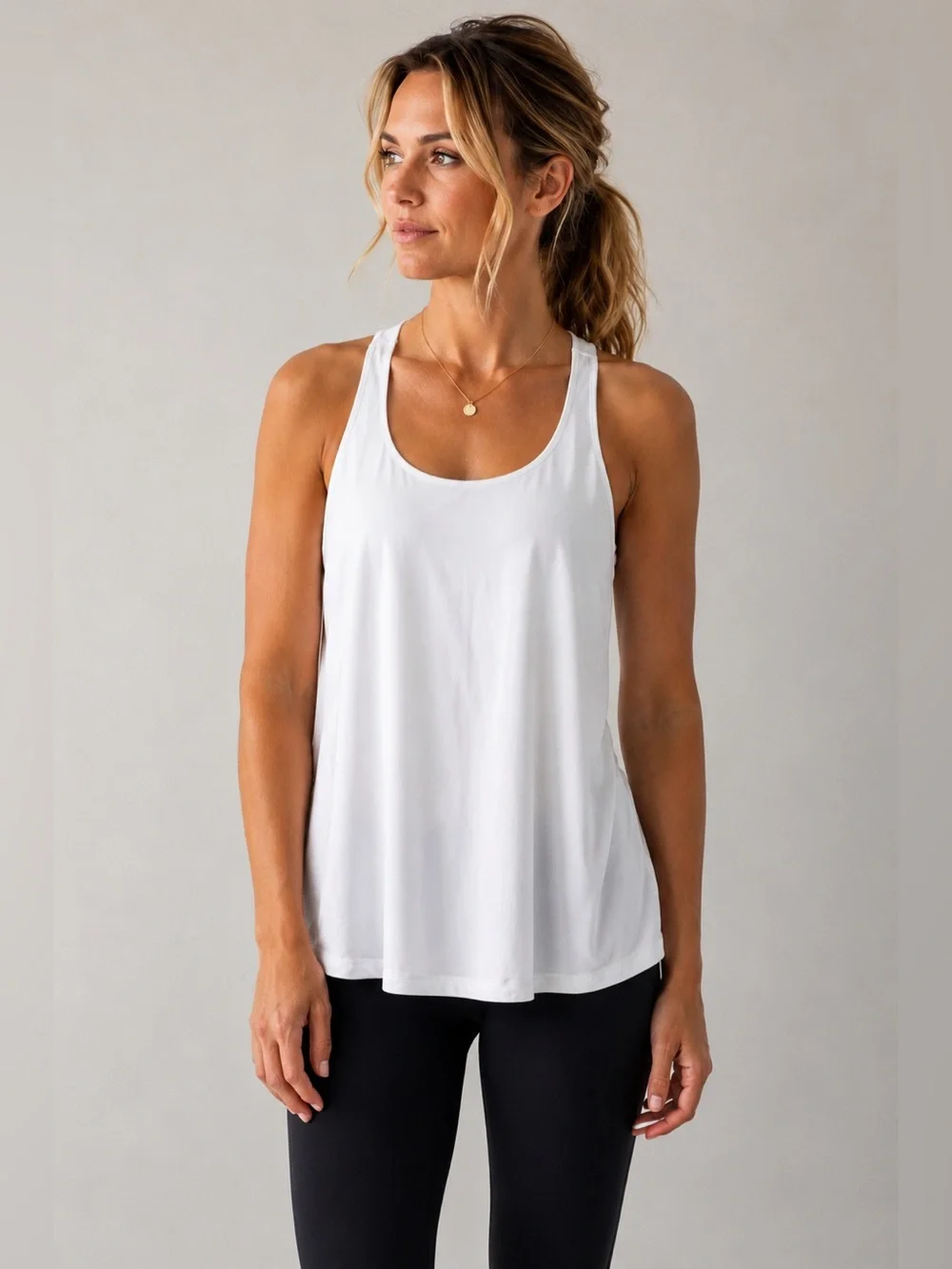 Lululemon White Open Back Tank Top Sleeveless shirt size small 732